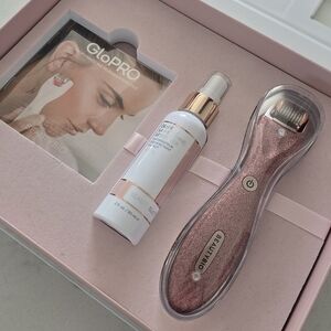 BeautyBio GloPRO Microneedling Rejuvenation Tool set - Pink Glitter -NIB